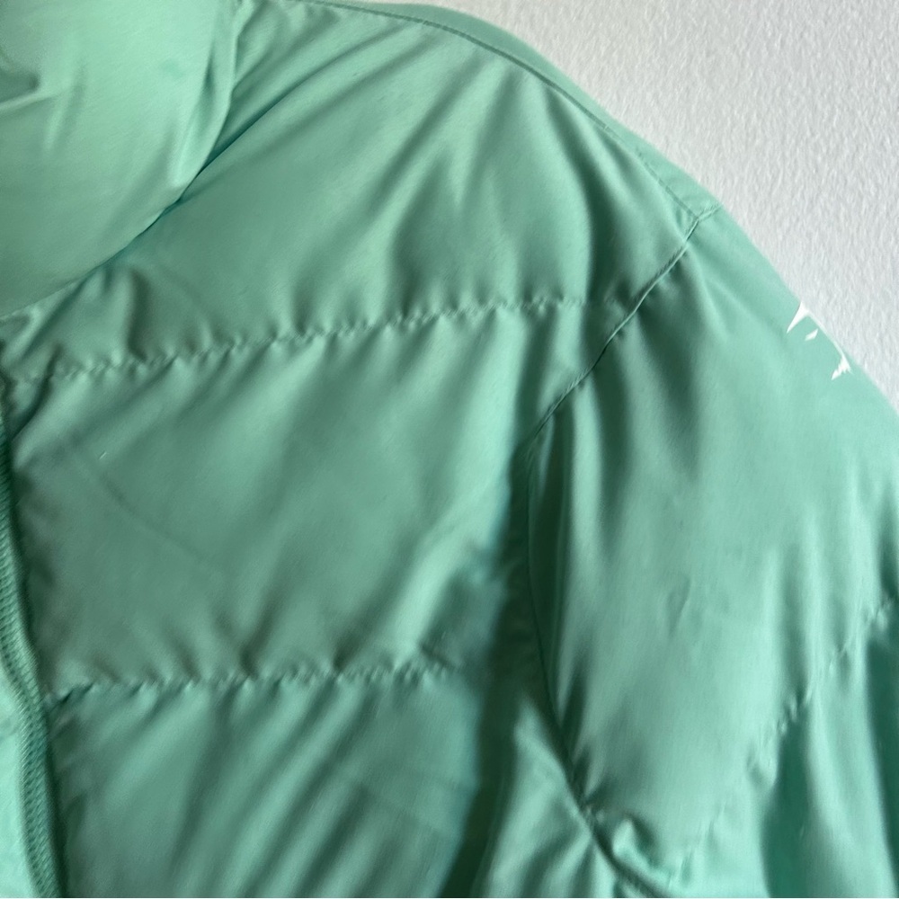 Gymshark Sz XS Mint Green Cropped Puffer Winter Coat - Picture 9 of 12